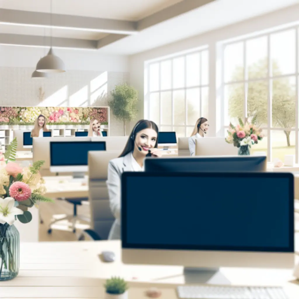 Flower Danube online ügyfélszolgálati felület elegáns, virágos hangulattal