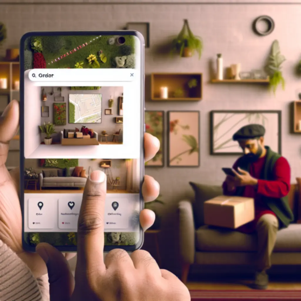 Mobiltelefonon megjelenő Flower Danube rendeléskövetés