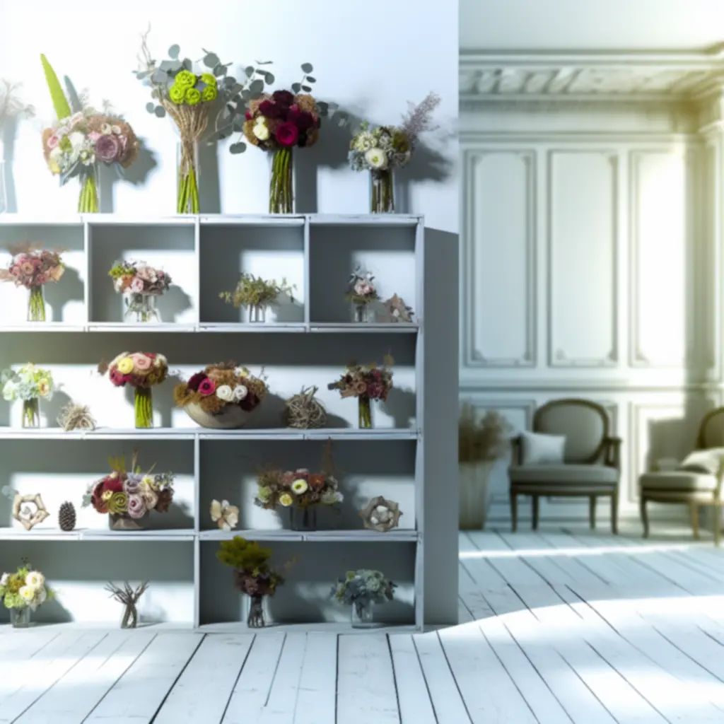 Szezonális Flower Danube virágkollekció különböző, friss virágstílusokkal.