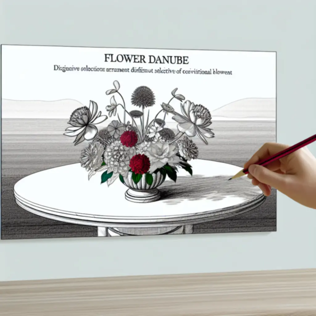 Signature Flower Danube virágkompozíció kifinomult, természet ihlette stílusban.